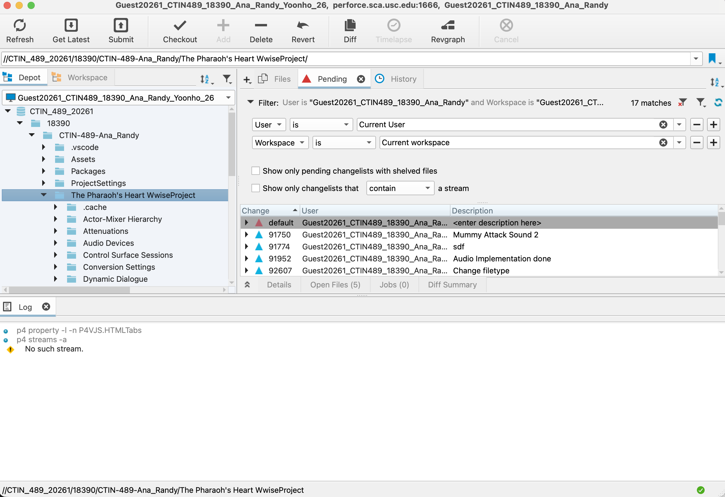 Screenshot of a software interface showing a project directory. The folder named 'The Pharaoh's Heart WwiseProject' is open, displaying file details and various settings.