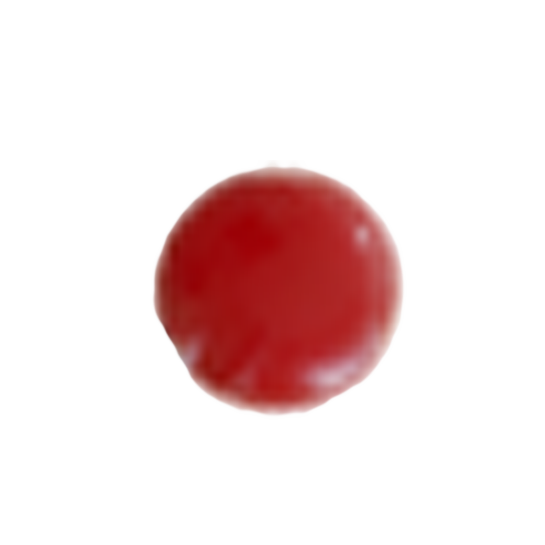 Blurry image of a red round object, possibly a fruit, on a black background.