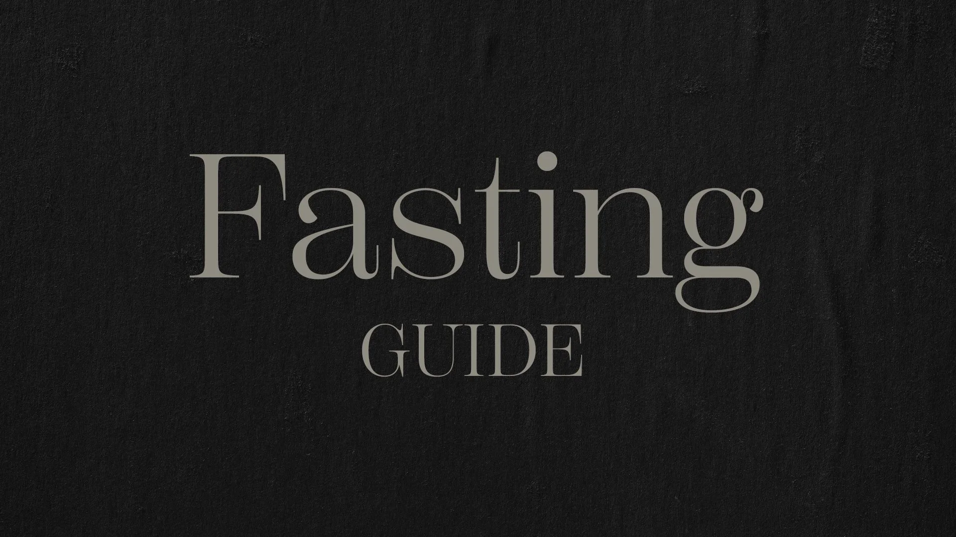 When You Fast