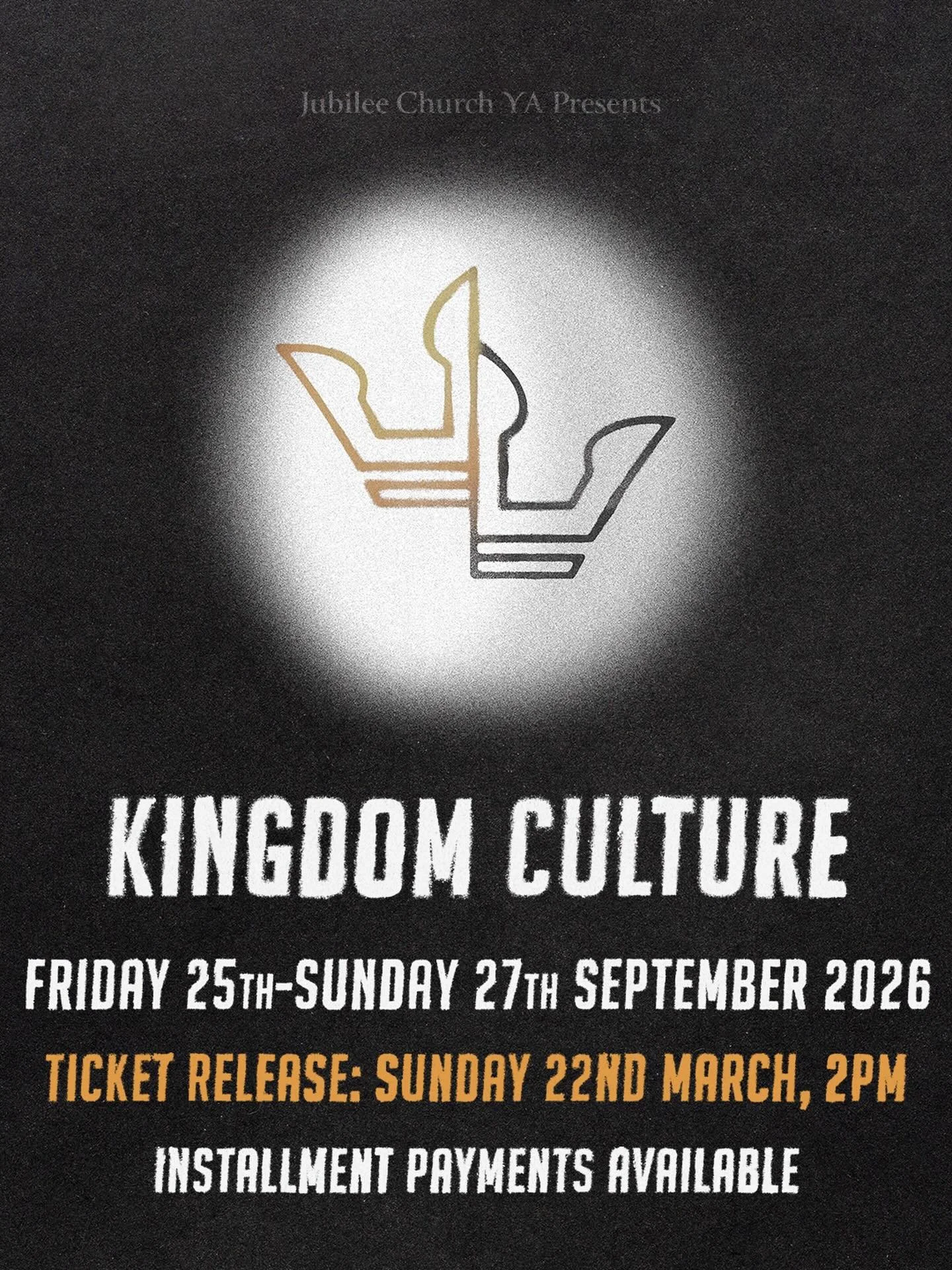 You heard correctly, Kingdom Culture is back!!! 👑

From the 25th - 27th September, Young Adults will be gathering in corporate worship.

So whether you&rsquo;re in a season of &ldquo;firsts&rdquo; &mdash; new to uni, navigating your first serious re