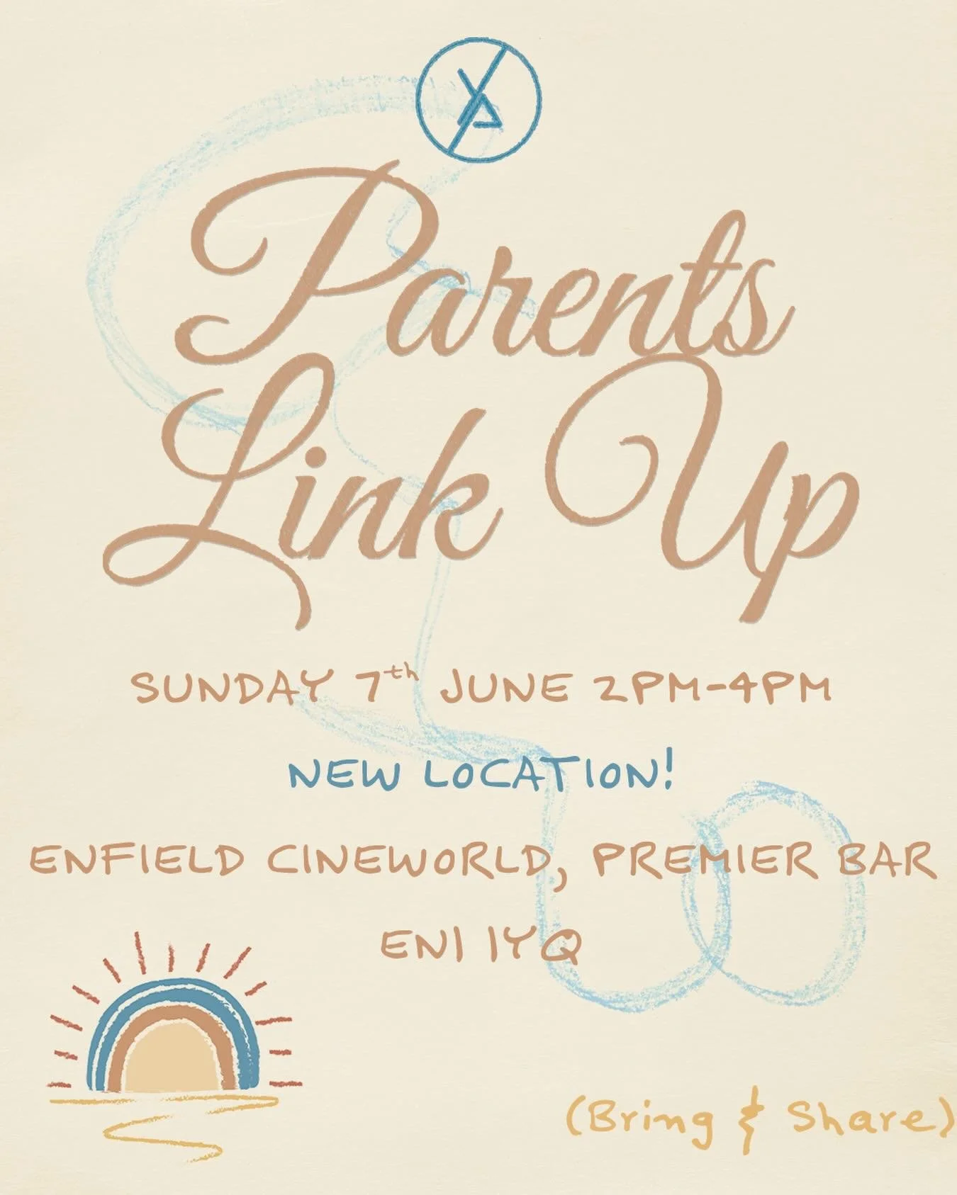 This Sunday&rsquo;s YA Parents Link Up!!

We&rsquo;ve changed the location of the bring and share due to the weather 🌦️ 

But make sure to be there at Enfield Cineworld at 2pm in the Premier Bar, see you there 👋