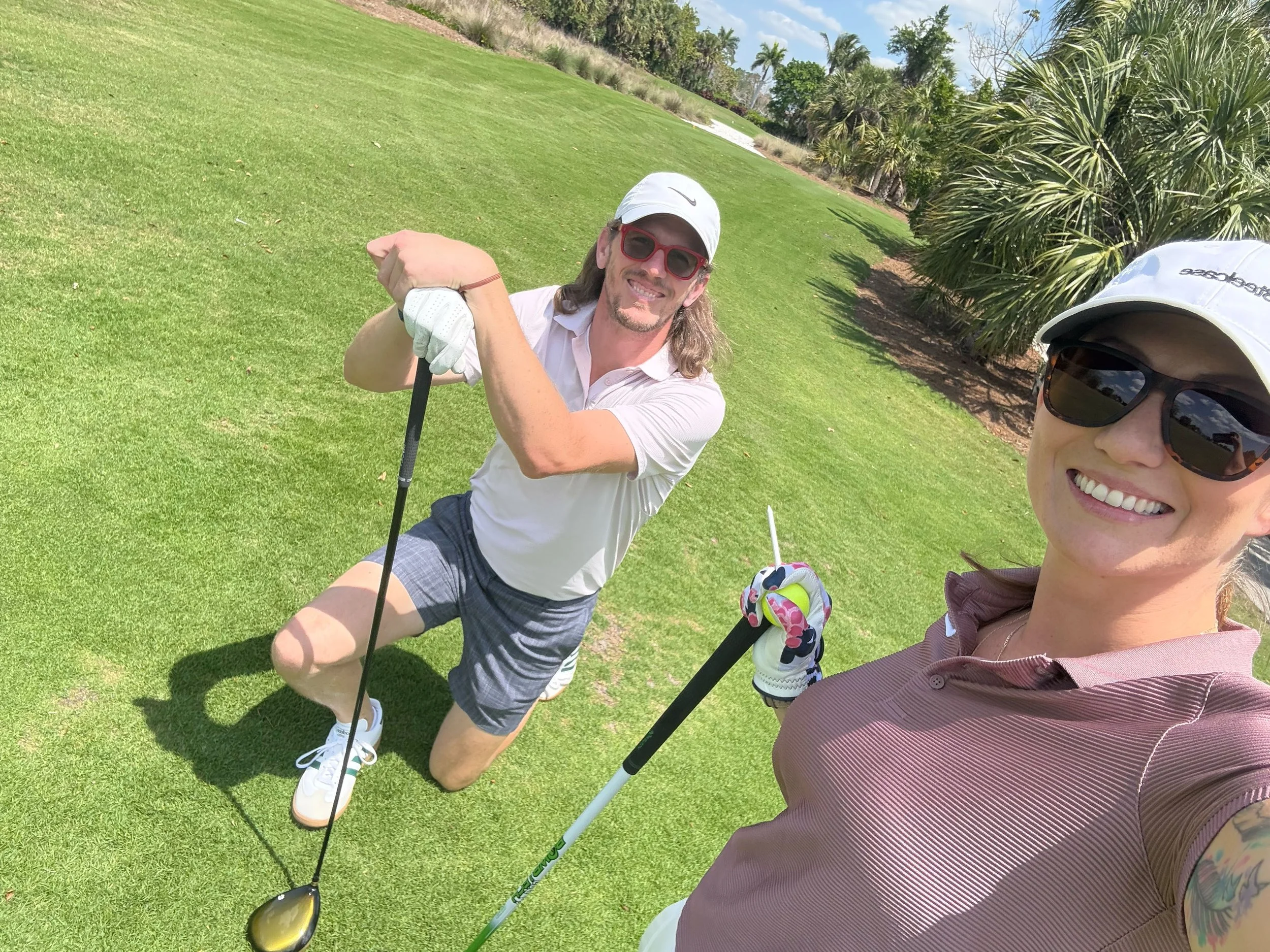 She's a way better golfer than I am. But I have fun, and she says that's what matters.