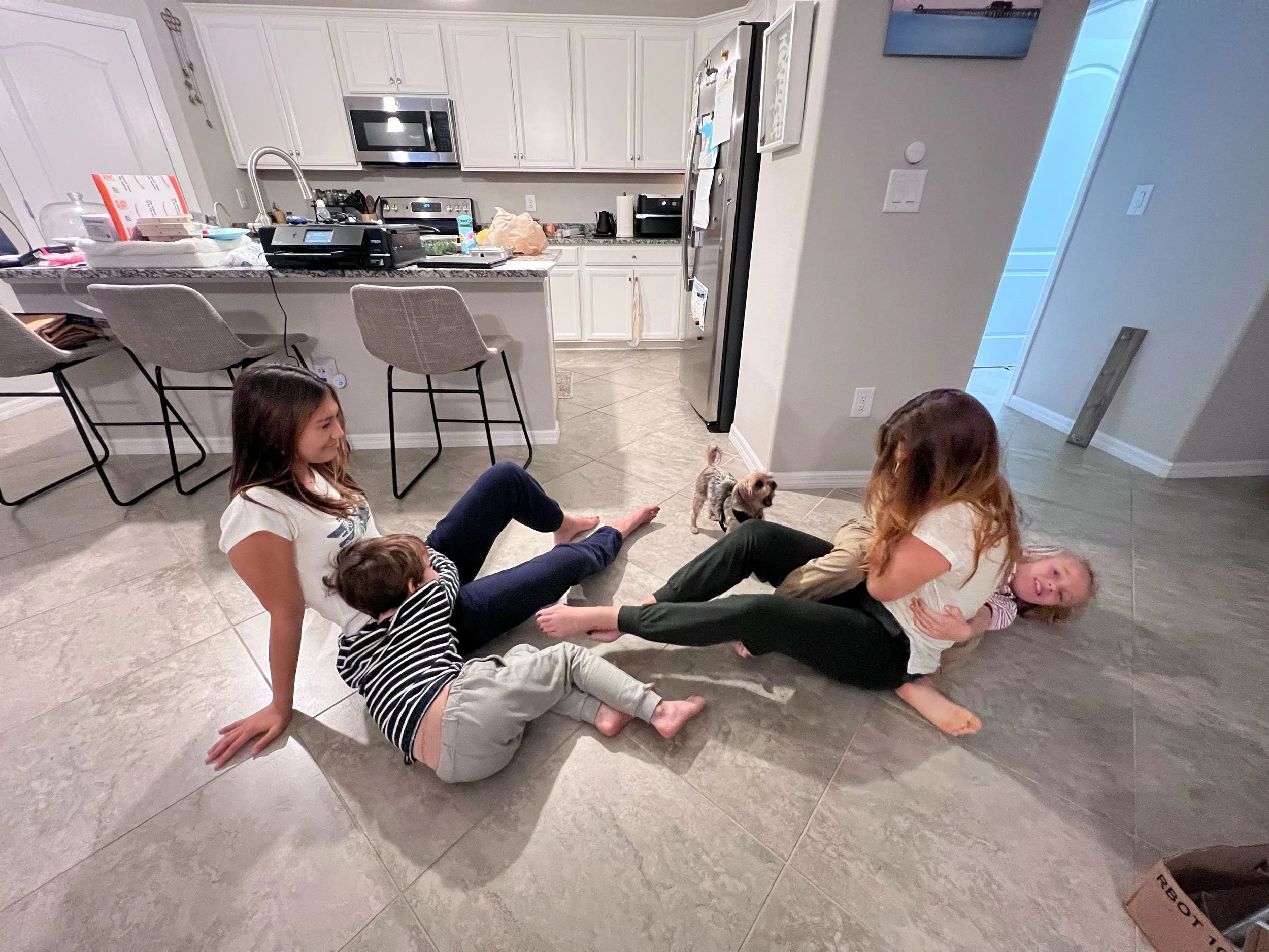 My modern family having fun