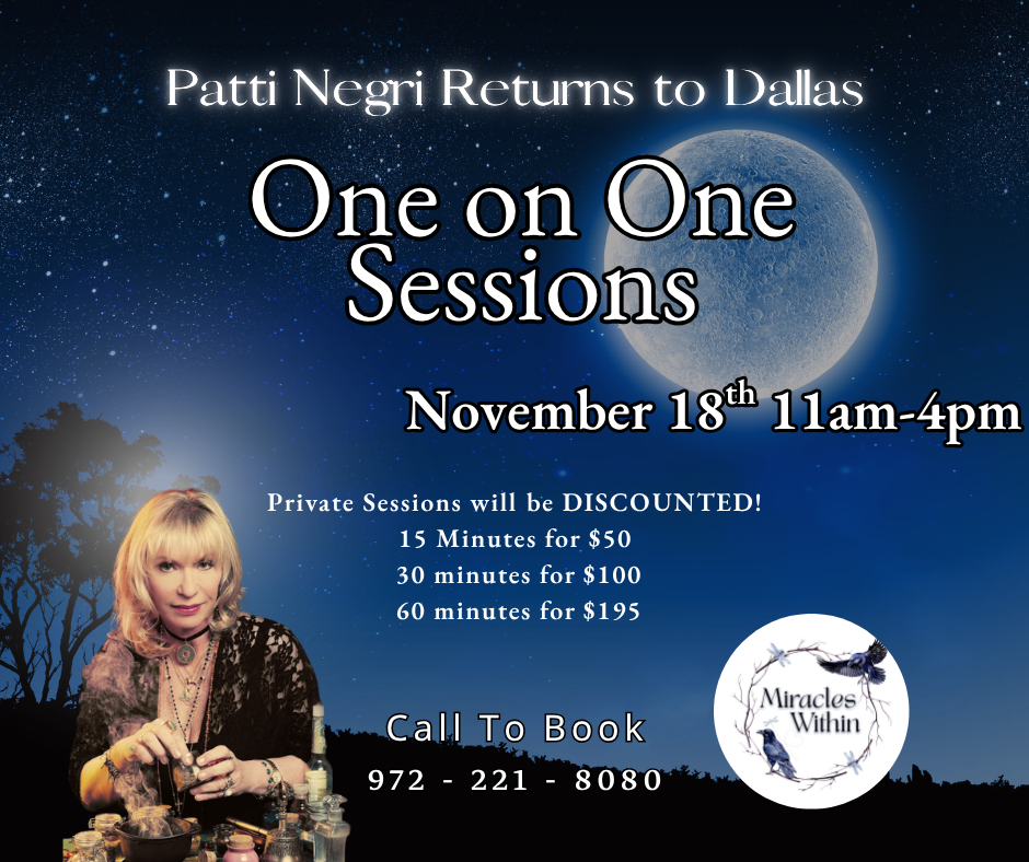 One on One sessions With Patti Negri