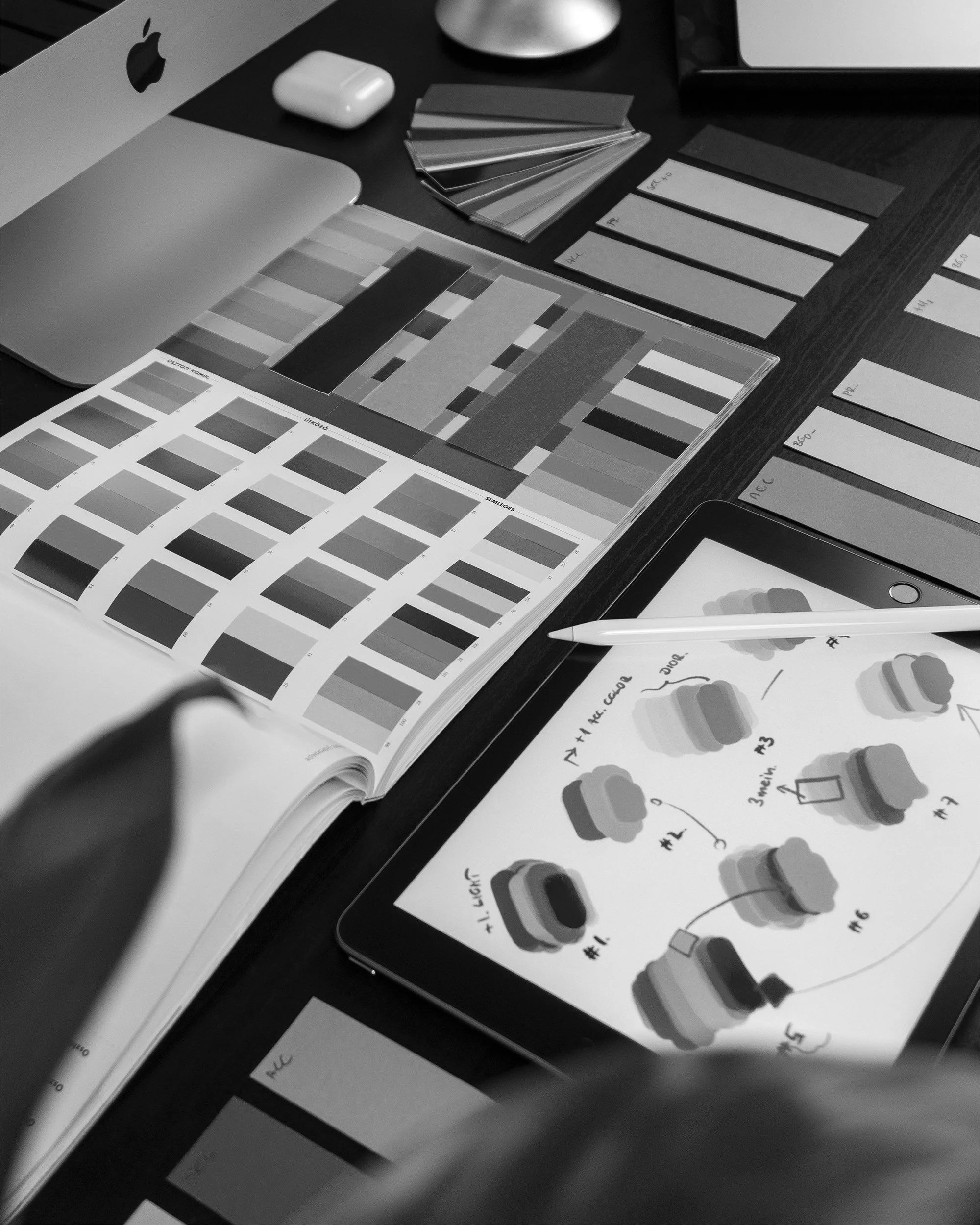 Corporate event production planning and brand design materials