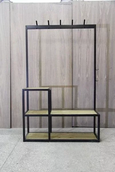 Perchero para recibidor estilo loft industrial GoodsMetall “Comfort VP2”, metal, 1900×1200×400 mm