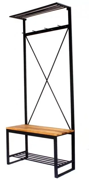 **Perchero para Entrada GoodsMetall de Metal y Madera Estilo Loft 1900x800x350mm Murray