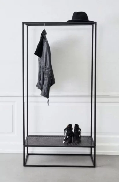 Perchero de Pie Estilo Loft 170x80x40 cm – Madera y Metal | Fabricado en España