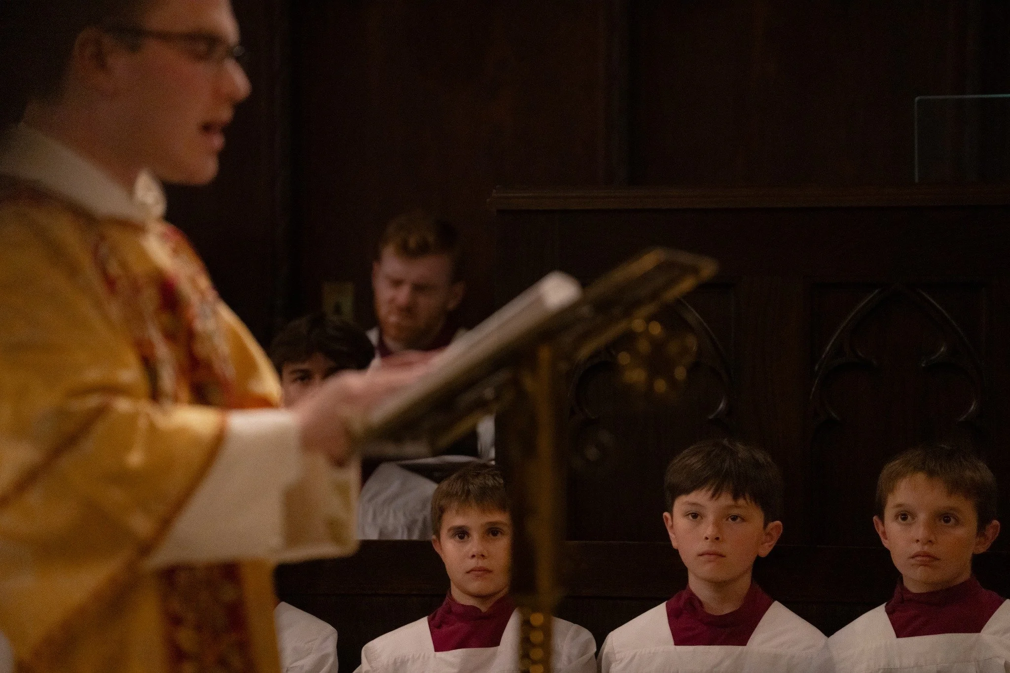 On the Feast of St. Mary Magdalene, we welcomed the Schola Cantorum of the London Oratory School, under the direction of Charles Cole, for a Solemn Dominican​ Rite Mass. Their visit echoed our ​Parish&rsquo;s own legacy of a men​ and boys choir activ