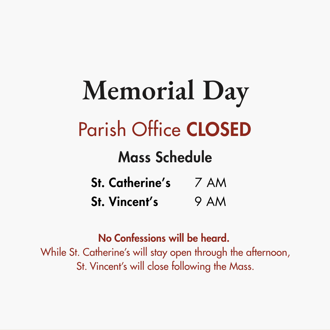Memorial Day | Parish Office Closed