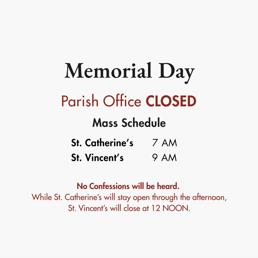Memorial Day | Parish Office Closed