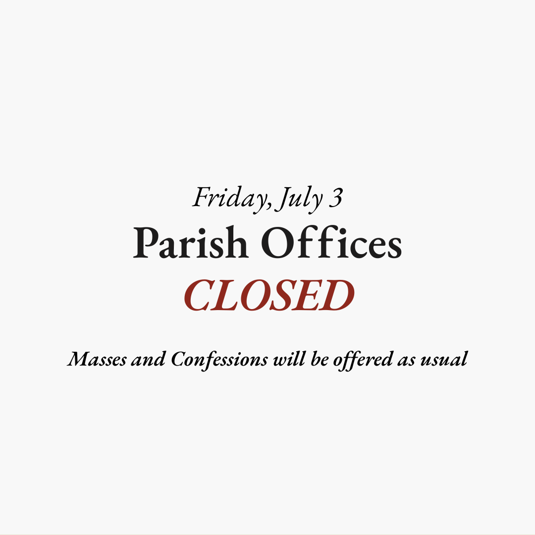 Feast of St. Thomas, Apostle + Parish Offices Closed