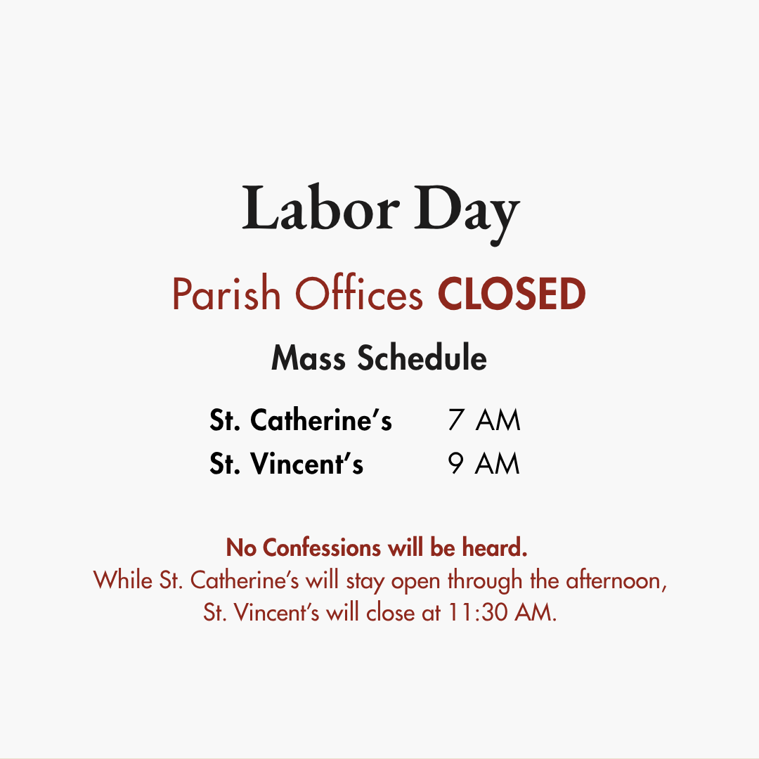 Labor Day | Parish Offices Closed