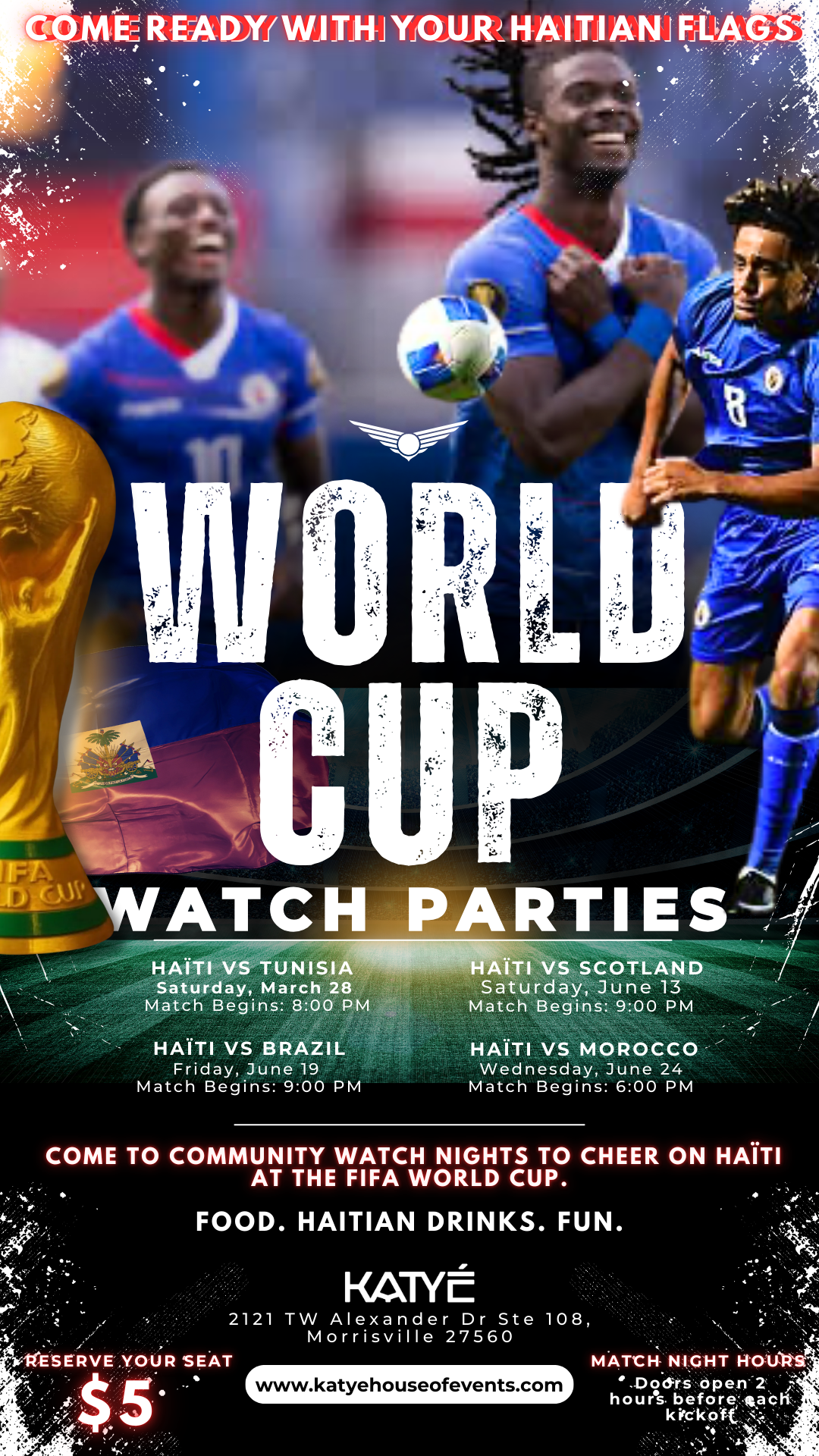 World Cup Watch Party: Haïti v. Tunisia