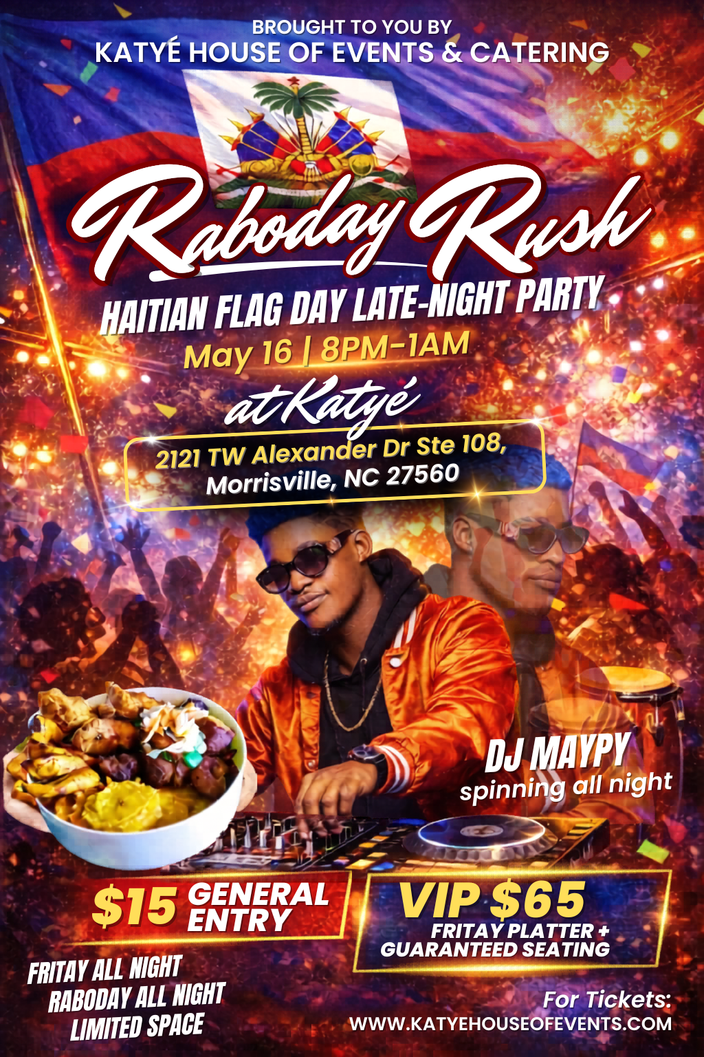 Raboday Rush: Haitian Flag Day Late-Night Party