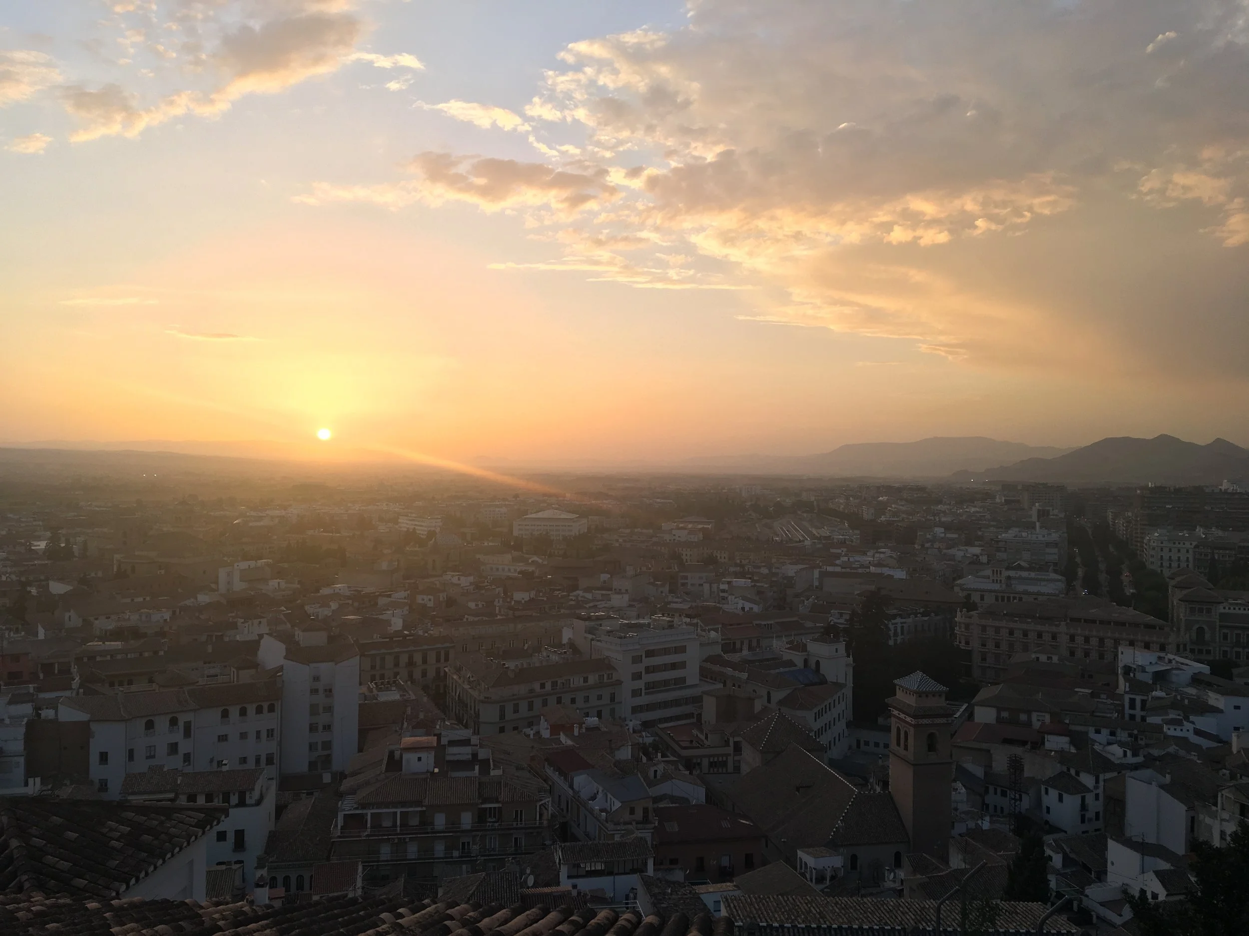granada spain sunset