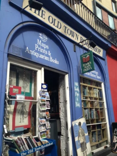 The Old Town Bookshop in Edinburgh, Scotland.