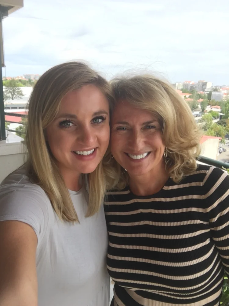 Paula + I after lunch on her terrace.