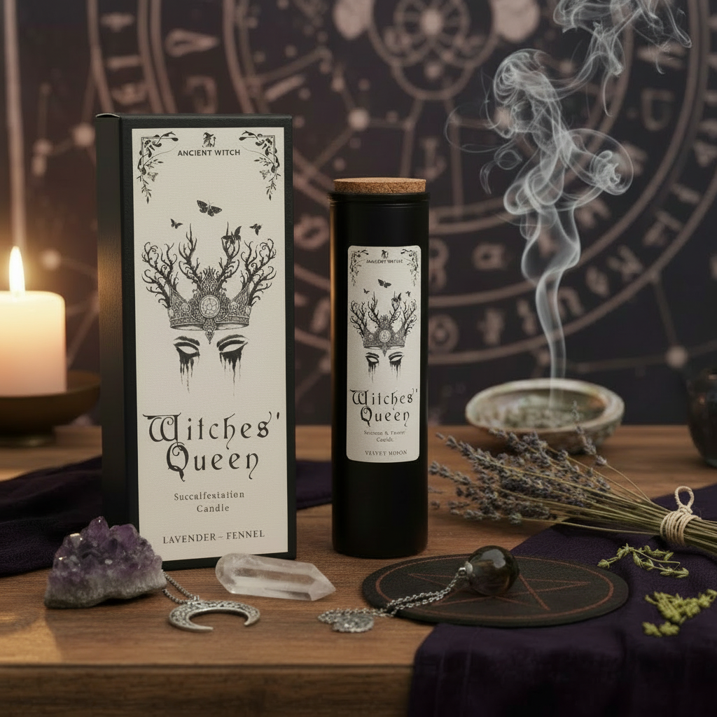 Ancient Witch: Witches' Queen Ritual Candle - Empowerment, Confidence, and Manifestation of Success
