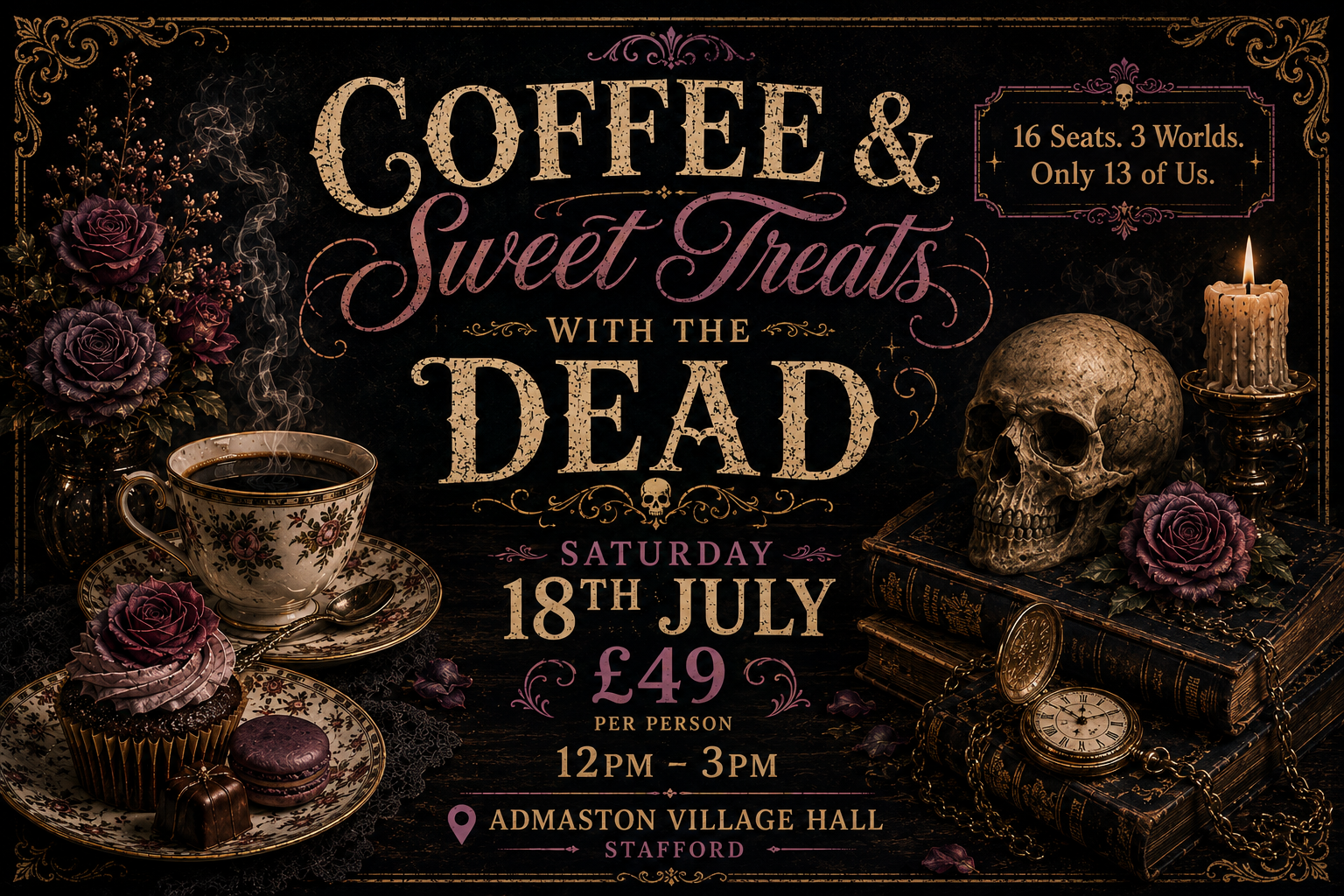Coffee &amp; Sweet Treats with the Dead:  An Afternoon of Mediumship &amp; Connection at Admaston Village Hall, Stafford
