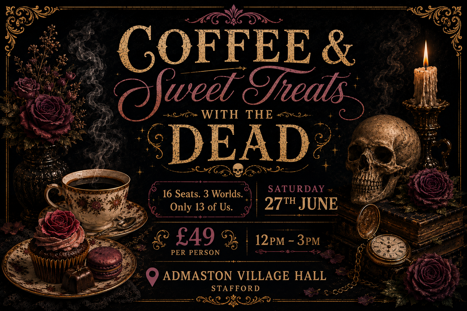 Coffee &amp; Sweet Treats with the Dead: An Afternoon of Mediumship &amp; Connection at Admaston Village Hall, Stafford