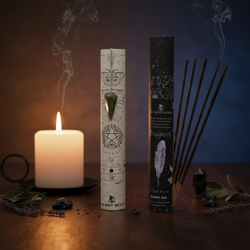 Ancient Witch: Prosperity Spell Incense & Pendulum Kit - Abundance, Growth, and New Opportunities