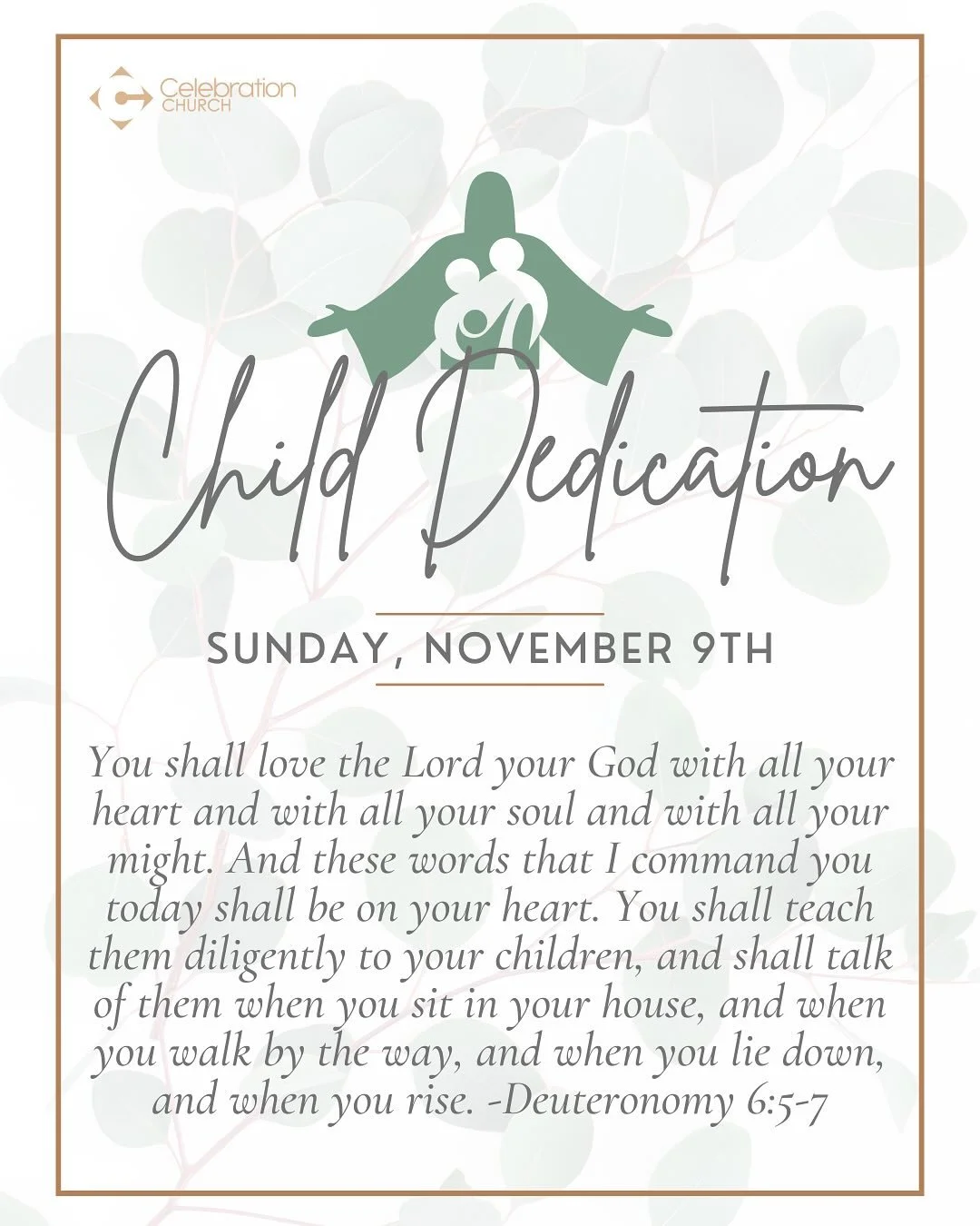 If you would like to be a part of the dedication ceremony on Nov.9, please register your family on Realm by November 3rd, and follow the steps in the preservice video. Found on the event resources tab. Email brittany@celebrationlive.net for more info