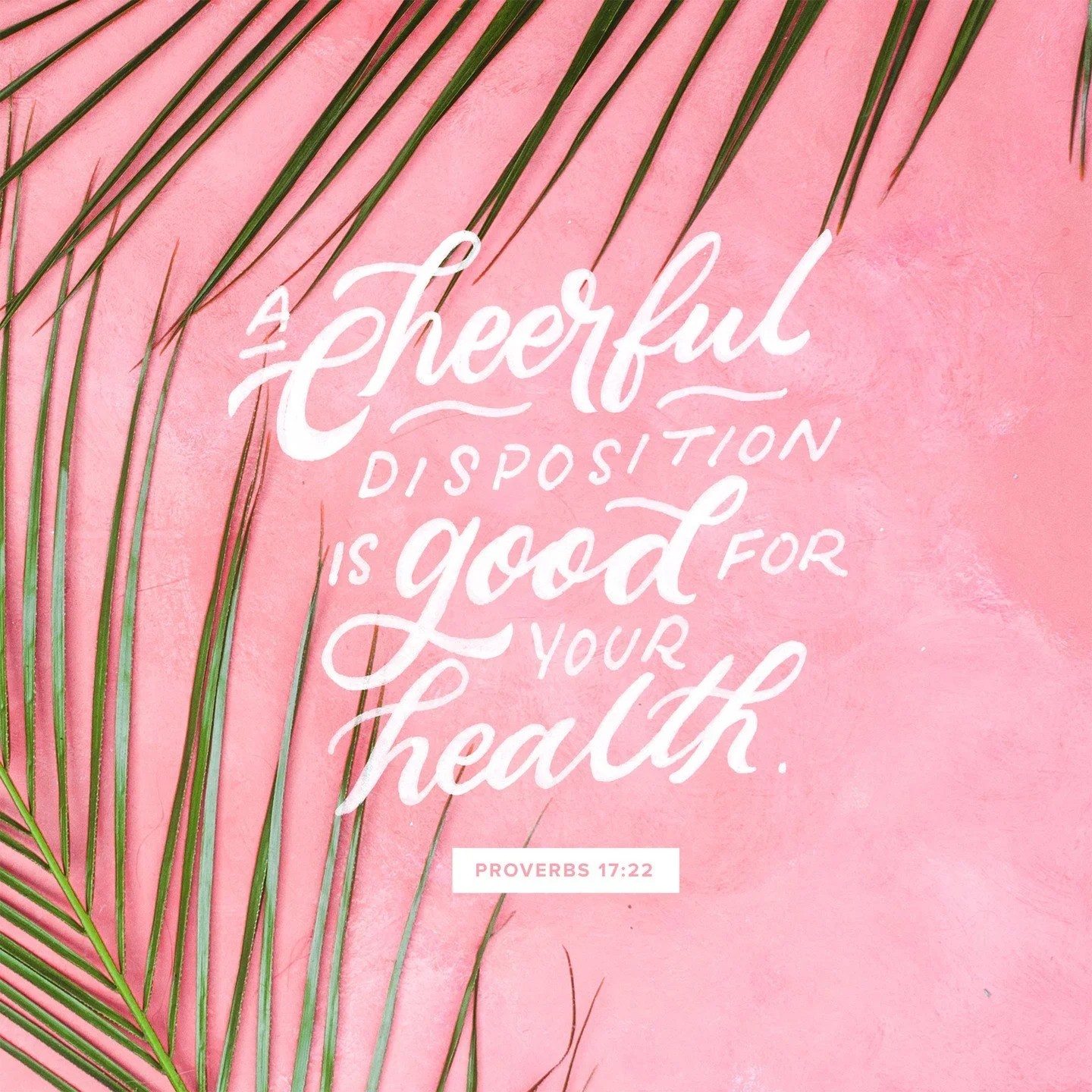 Be cheerful today, and look for ways to cheer others up.