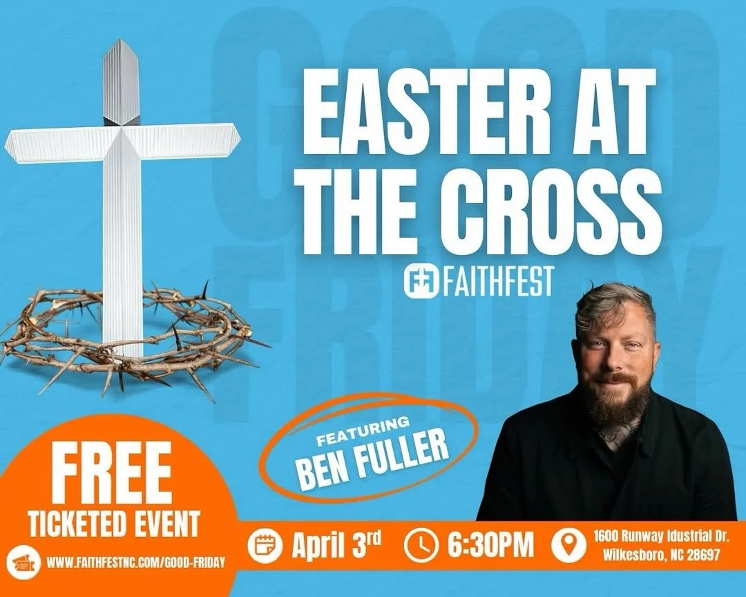 Looking for a way to meaningfully reflect on Good Friday? Meet us at the Cross for a community worship night event. Be sure to head online and reserve your ticket. 

@faithfestnc DETAILS: Easter at the Cross - A Good Friday Event 

Make plans to join