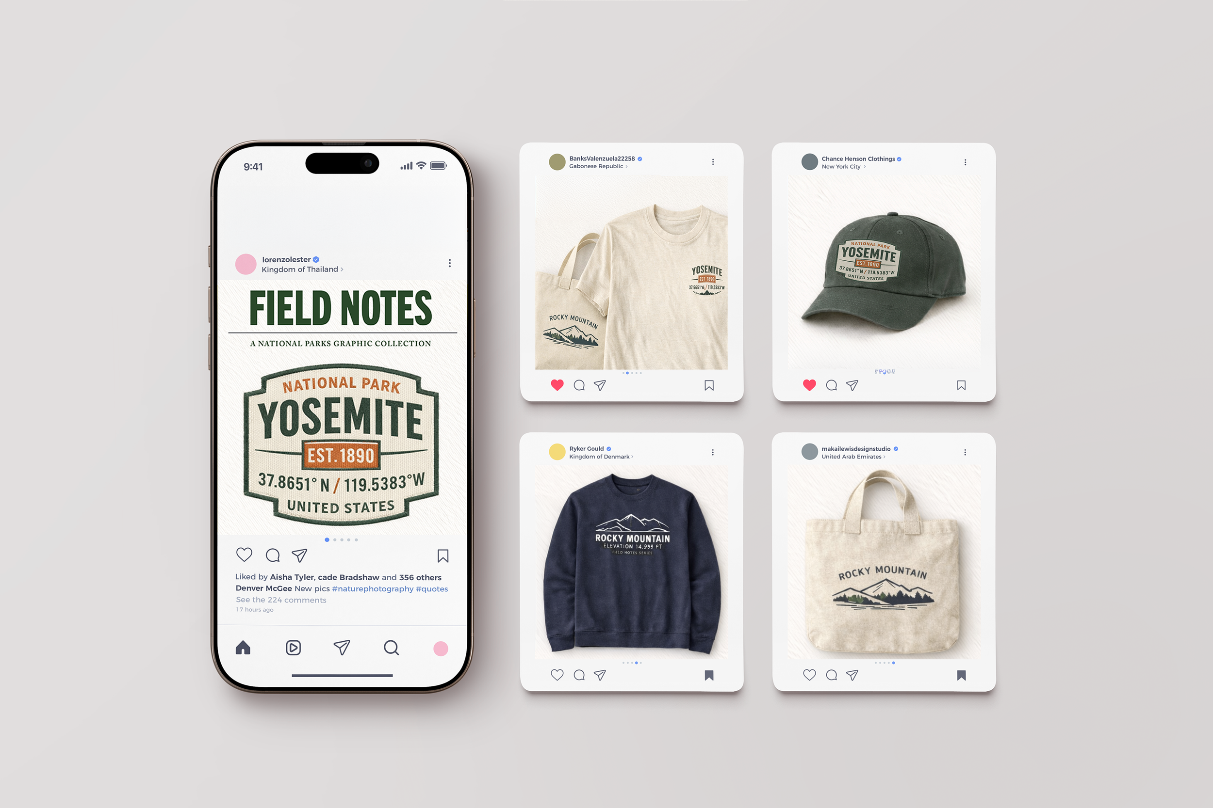Yosemite National Park Merchandise Campaign Series