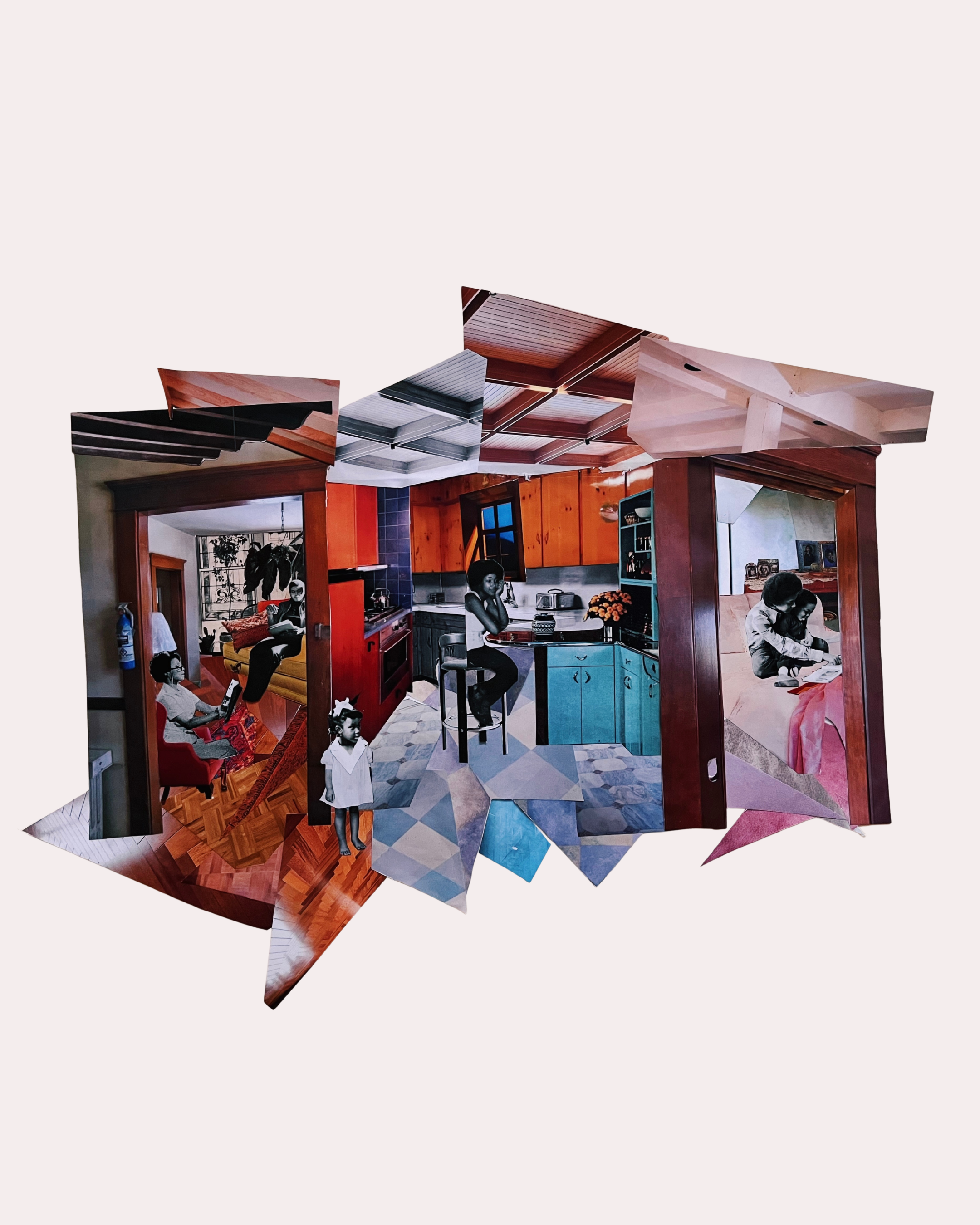 A Three Room Lyric
22 x 29 inches
Collage on paper