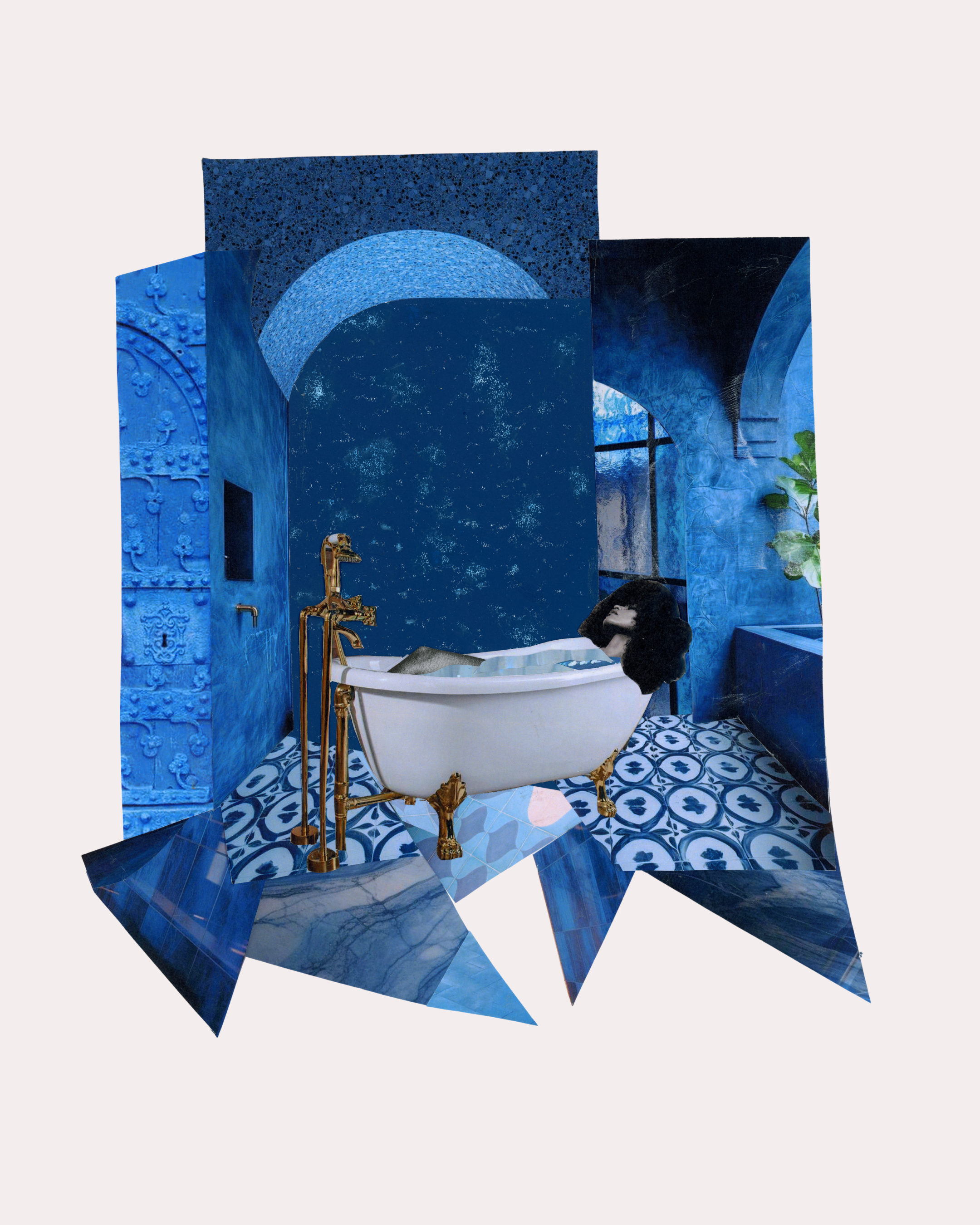 Blue, Be The Sancutary, 2026
11x14' 
Mixed media collage on paper