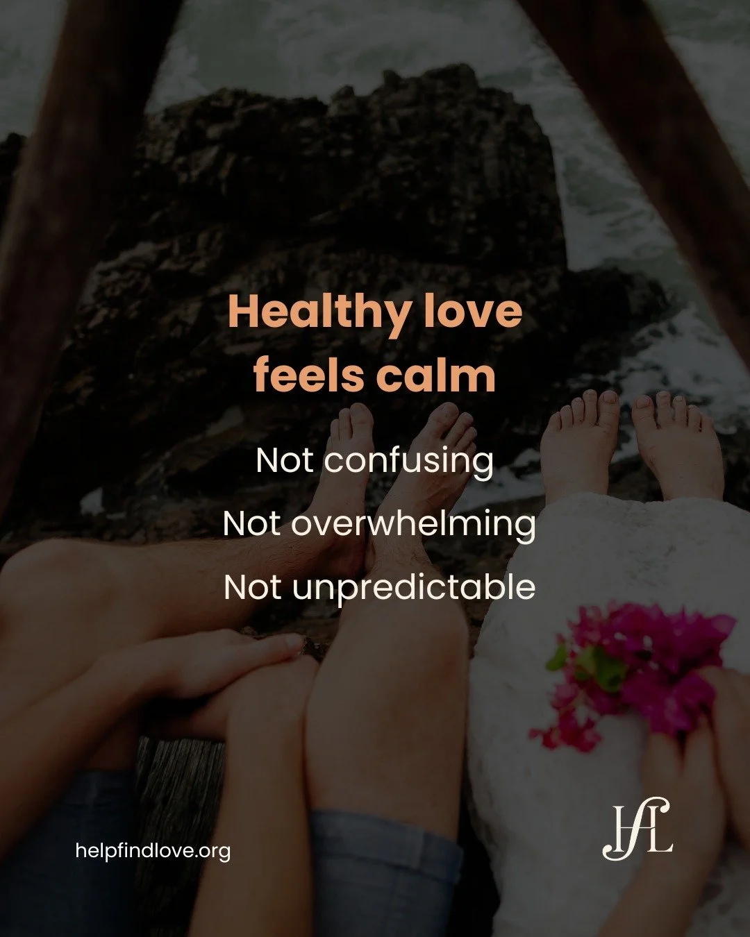 We&rsquo;ve been taught to associate intensity with connection.

The highs.
The uncertainty.
The constant questioning.

But healthy love doesn&rsquo;t feel like that.

It feels calm.
Consistent.
Safe enough to be yourself without second-guessing ever