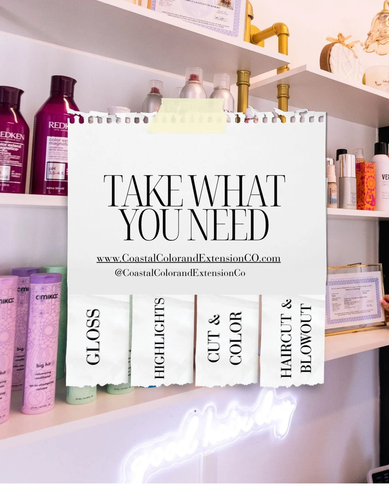 take what you need&hellip; your hair&rsquo;s been asking 👀

whether it&rsquo;s a gloss to bring it back to life, highlights for that brightness, or a fresh cut &amp; blowout &mdash; consider this your sign

little refresh, big difference

book your 