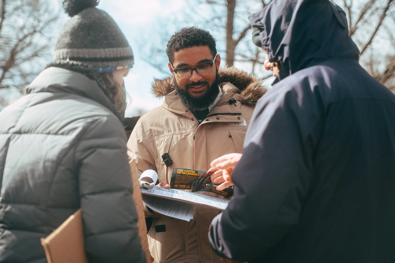Volunteers collect 4k+ signatures in 48hrs to get socialist Joe Tache on the ballot in Mass.