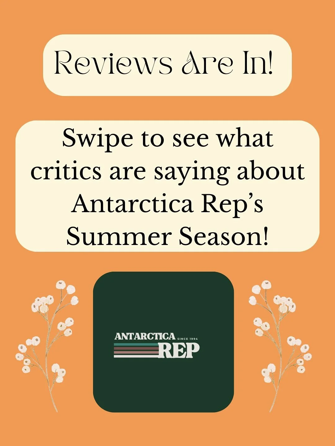 The reviews are in! As we wrap up Antarctica Rep&rsquo;s 31st Summer Season, we see what the critics thought about our productions ⭐️⭐️⭐️⭐️⭐️

We believe in diversity of opinions; we make it a point to invite review specialists from all over the worl
