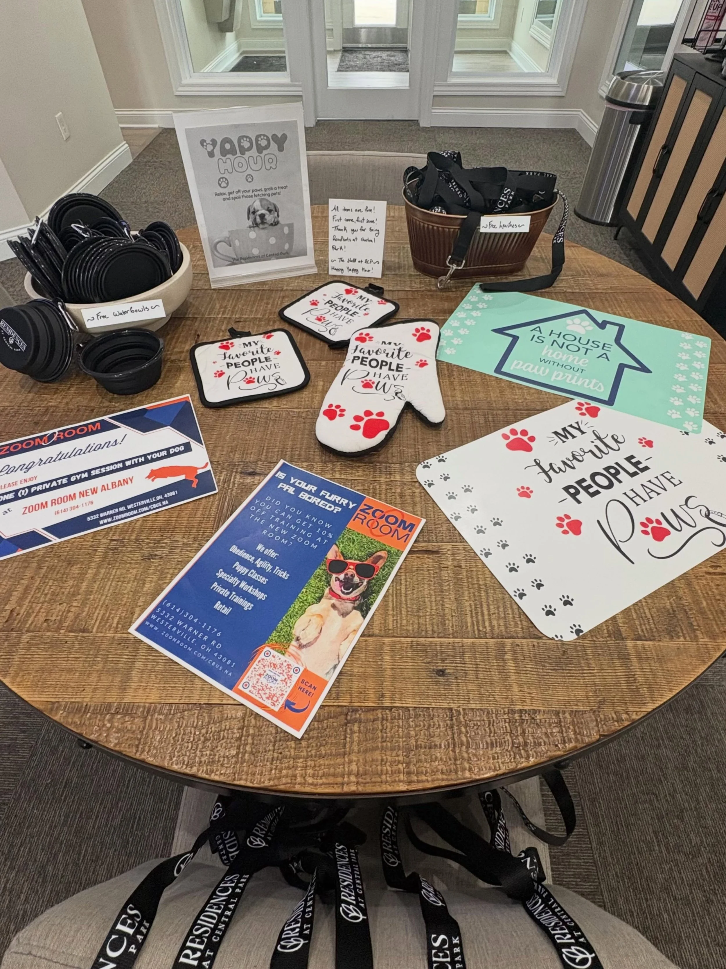It&rsquo;s Yappy Hour 🐾✨

We&rsquo;ve got a special pet station set up in the clubhouse today filled with goodies for your furry friends&mdash;free to take while supplies last!

Stop by &amp; treat your pup. #residentevent #gahannaohio