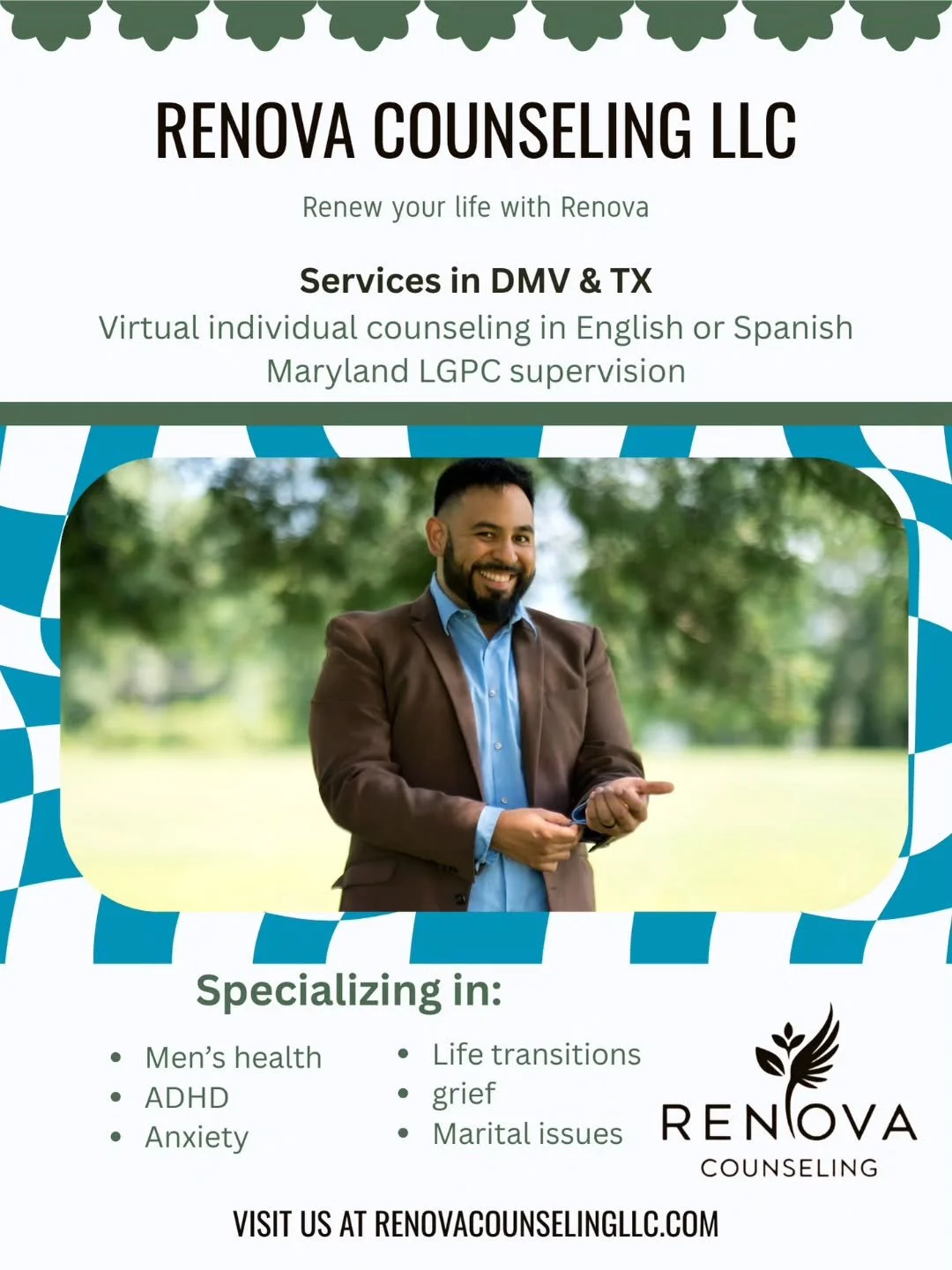 Now accepting new clients! 
Visit us at Renovacounselingllc.com