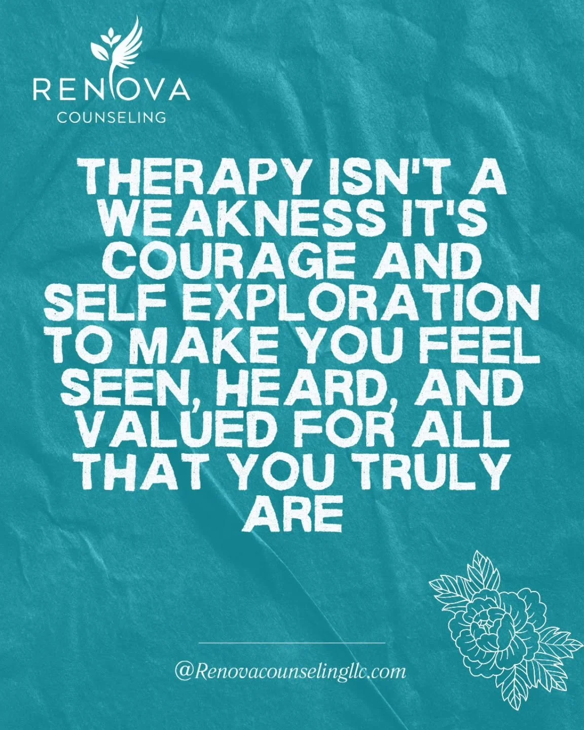 Please share my last post on your page. 🙏🏼 I have people all the time reach out in private because they feel shame but therapy isn't a weakness it's courage and self exploration to make you feel seen, heard, and valued for all that you truly are