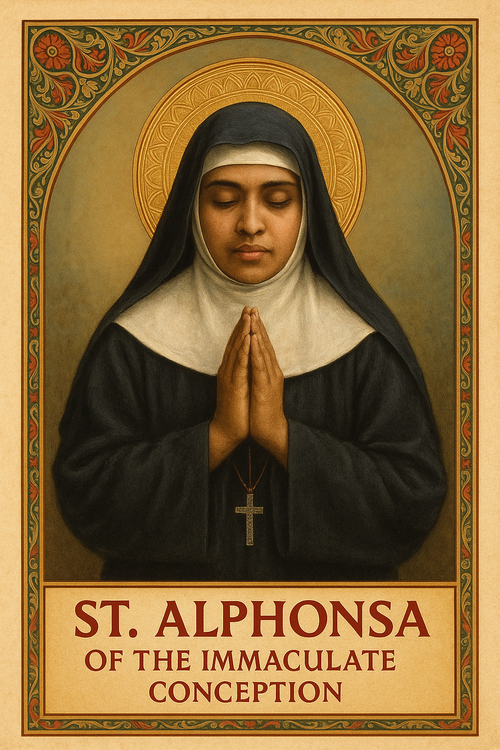 Saint Alphonsa of the Immaculate Conception Prayer Card