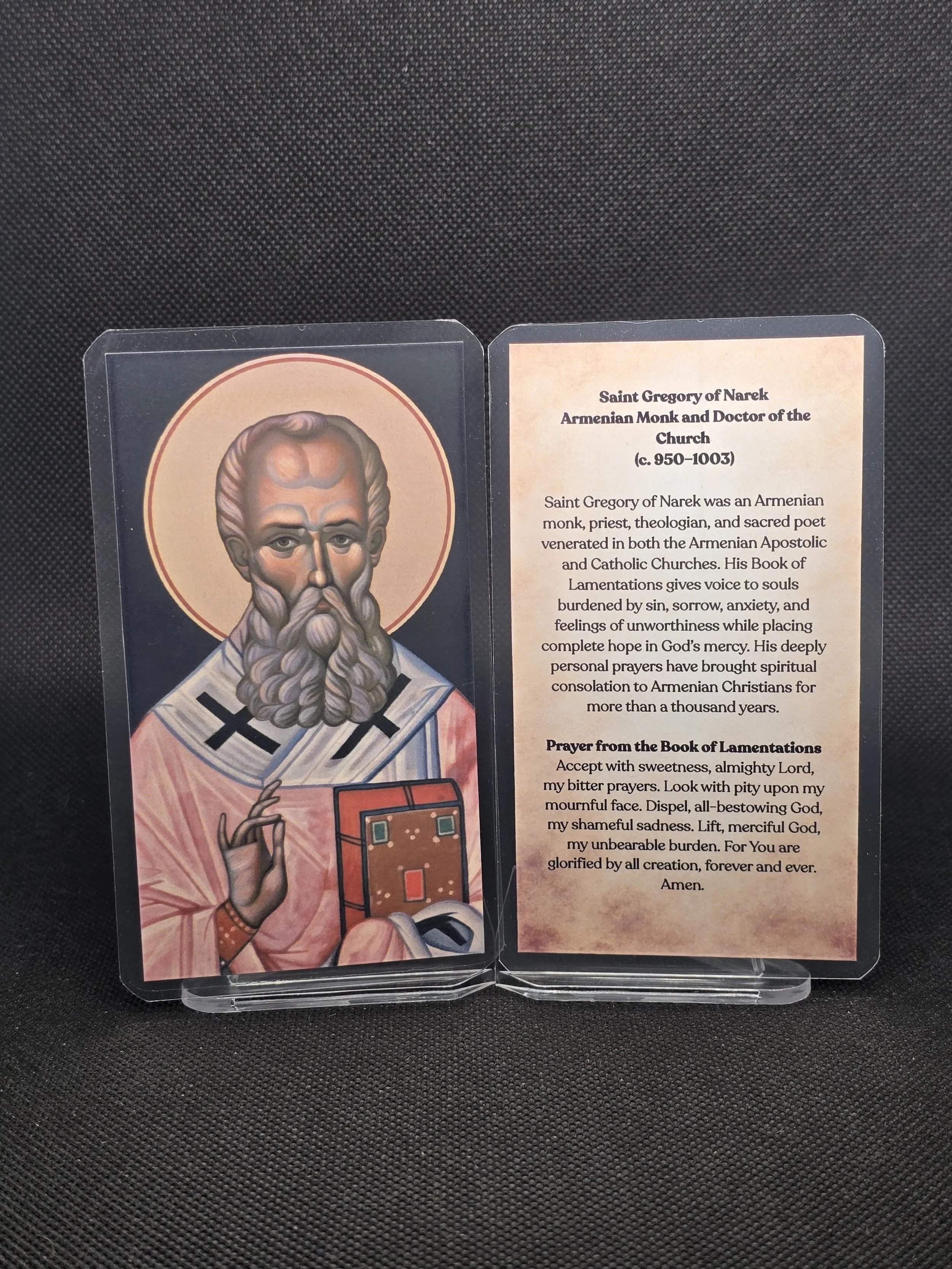 Saint Gregory of Narek Prayer Card – Patron for Depression Healing, Scrupulosity & Deep Interior Prayer