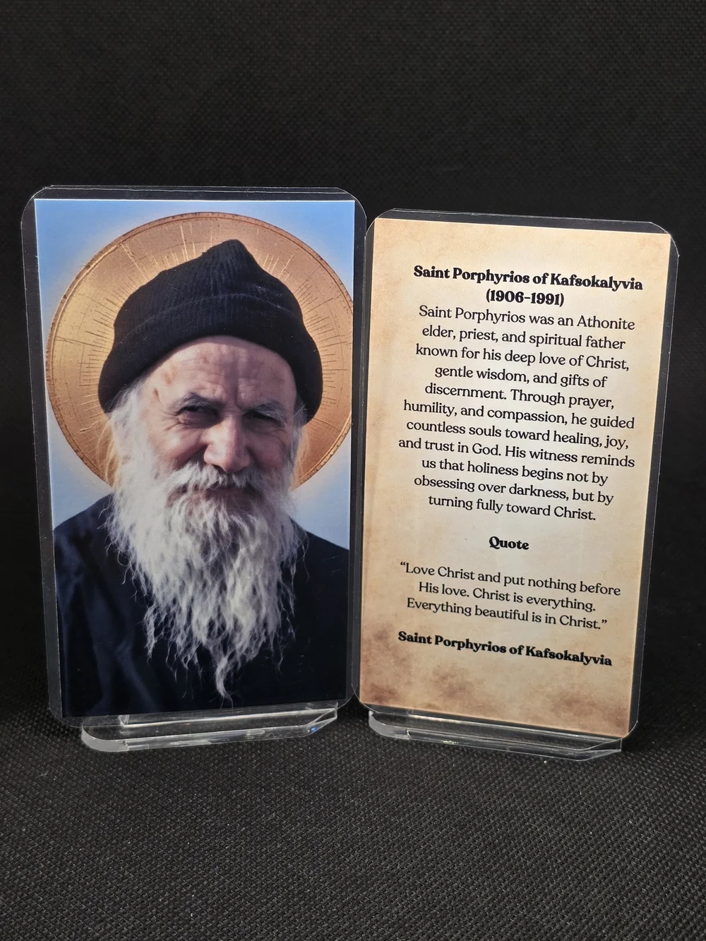 Saint Porphyrios Prayer Card