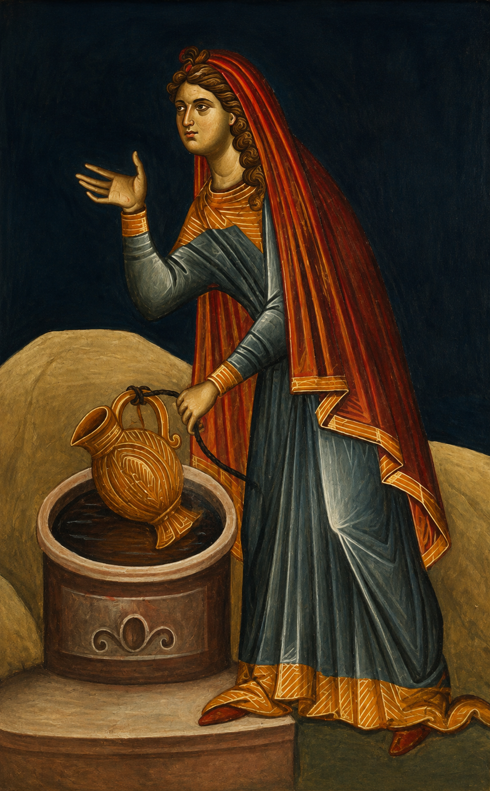 Saint Photini, the Samaritan Woman Prayer Card - For Conversion, Evangelization, Freedom from Shame & Courage to Share Christ