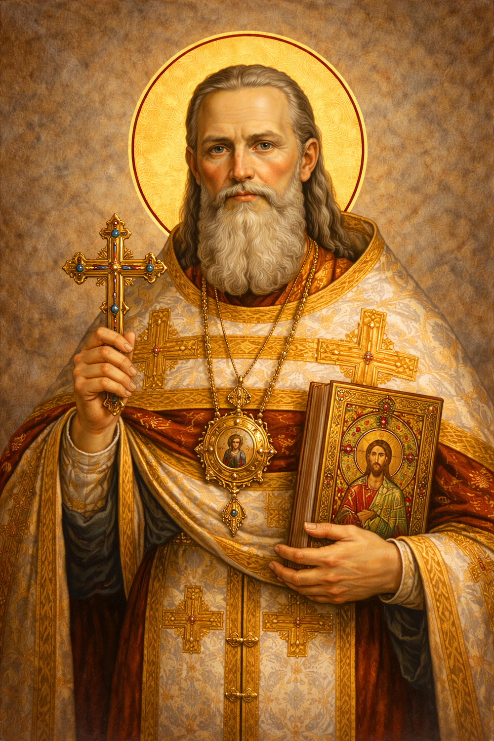 Saint John of Kronstadt Prayer Card — Eastern Orthodox healing priest of Russia