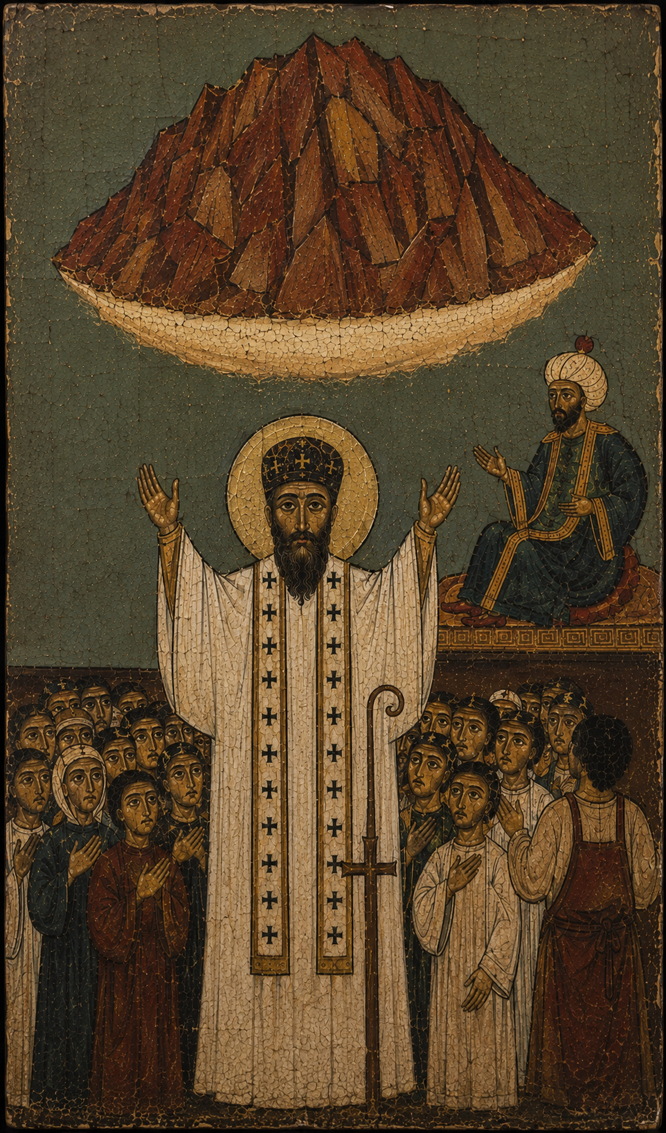 Miracle of Mokattam Mountain Prayer Card