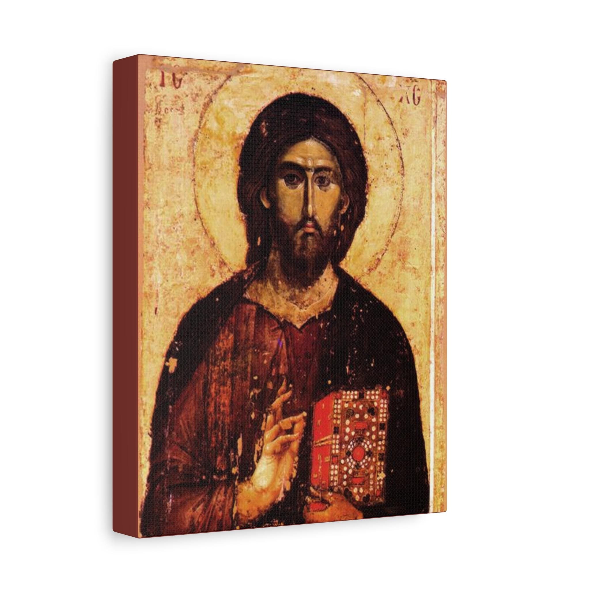 Christ Pantokrator Icon Canvas | Byzantine Orthodox Wall Art