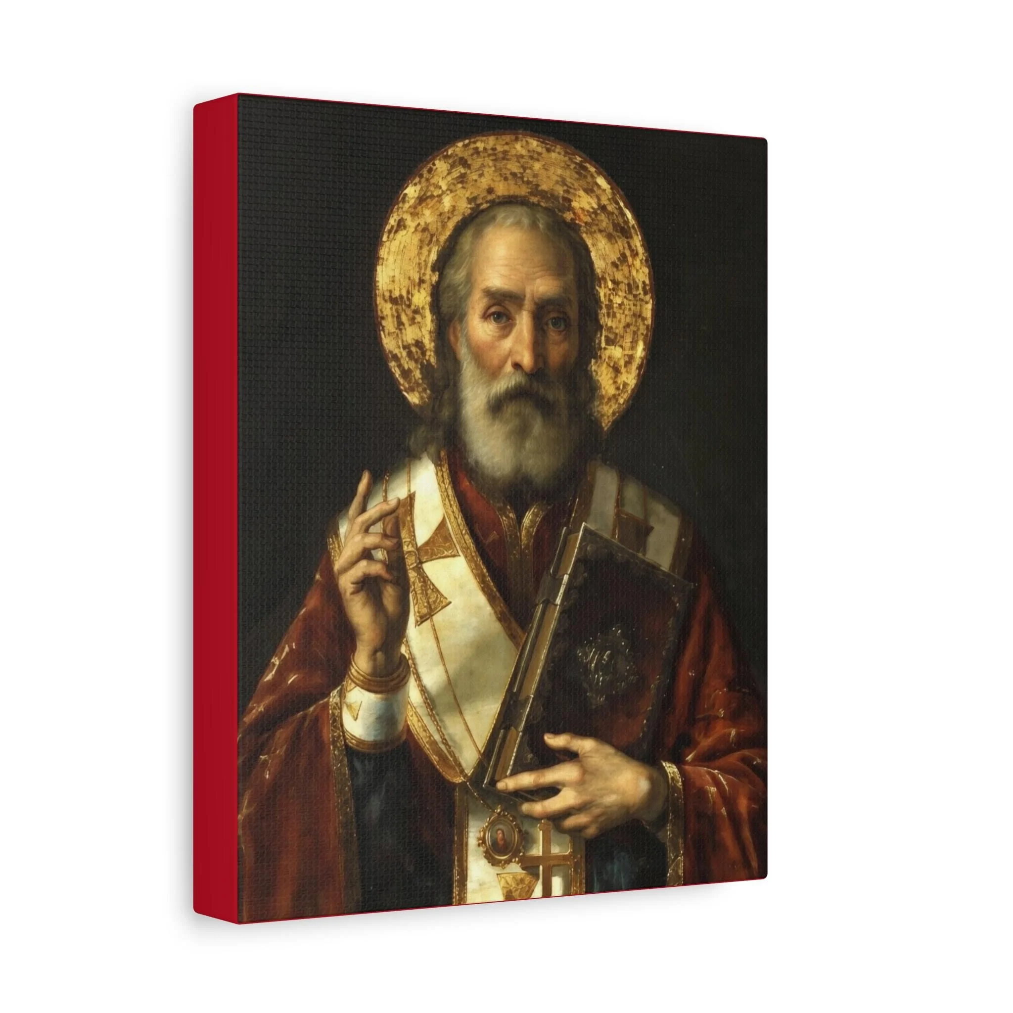 Saint Nicholas the Wonderworker Icon Canvas Print