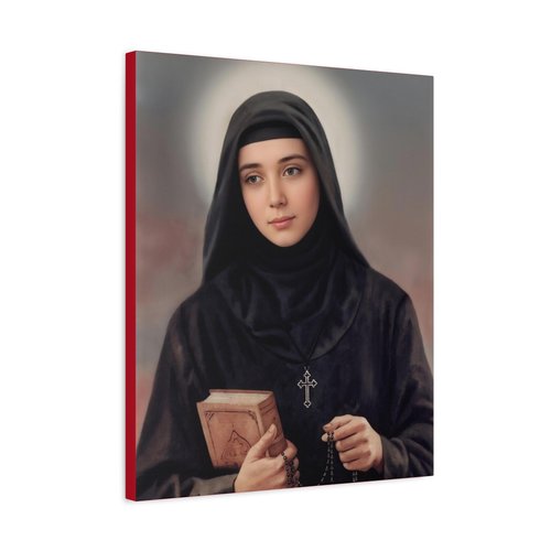 Saint Rafqa Icon Canvas Print Maronite Catholic