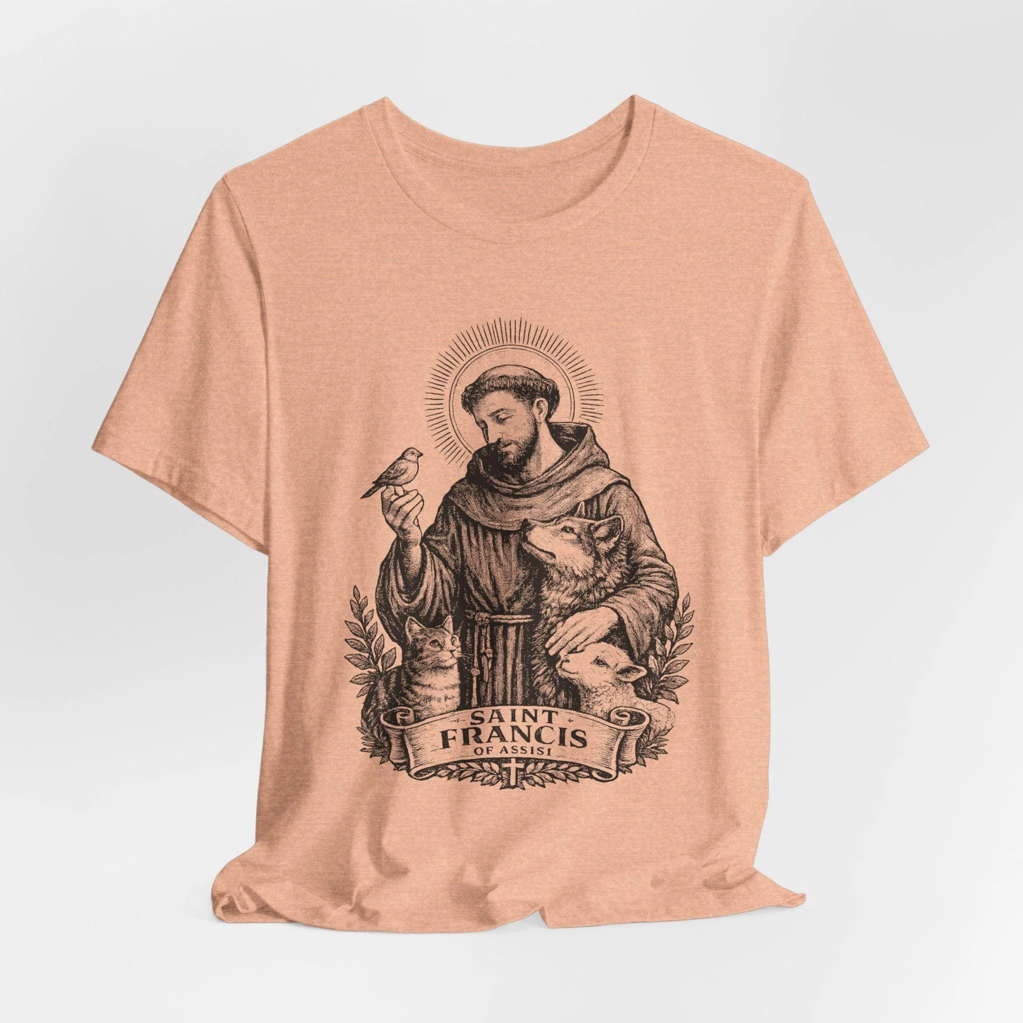 Saint Francis St Francis of Assisi Catholic Saint Animal Lover Franciscan Shirt