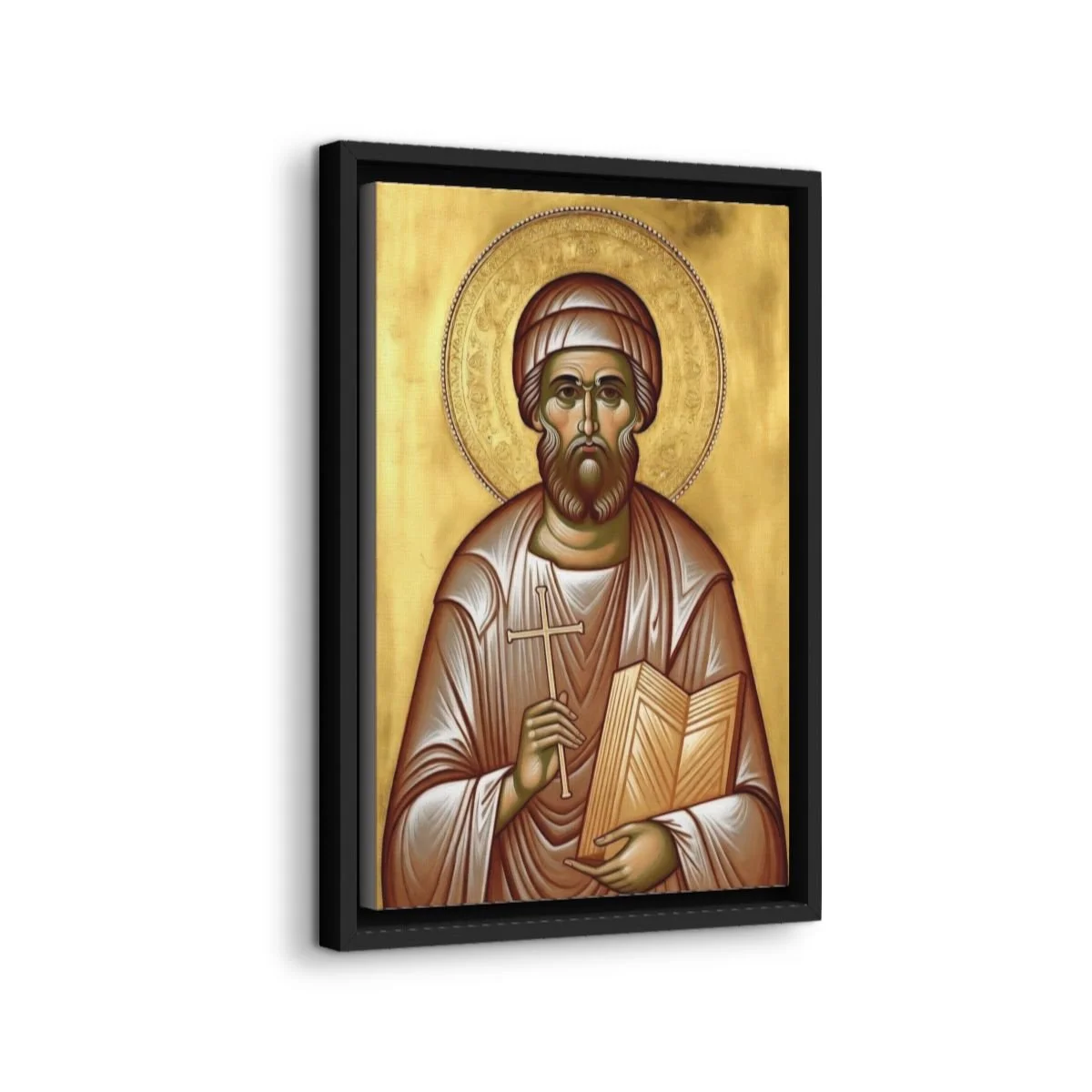 Saint Naum of Ohrid icon on gallery-wrapped canvas, product photo 2